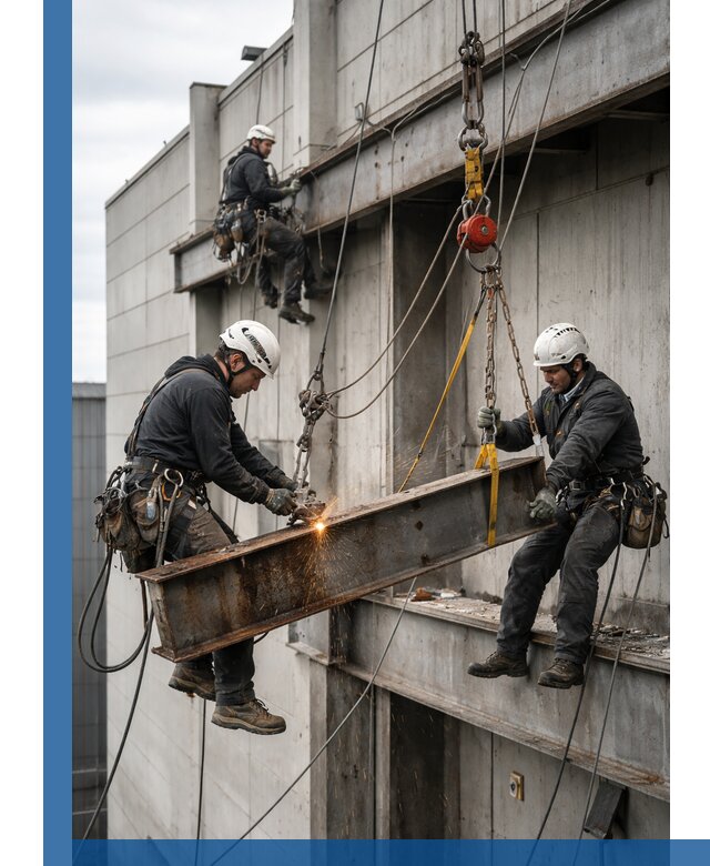 Демонтаж металлоконструкций на высоте в Александрове под ключ