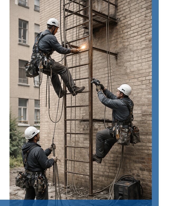 Ремонт пожарной лестницы в Александрове от 8033 р. | ВЫСОТНИК-Лкн