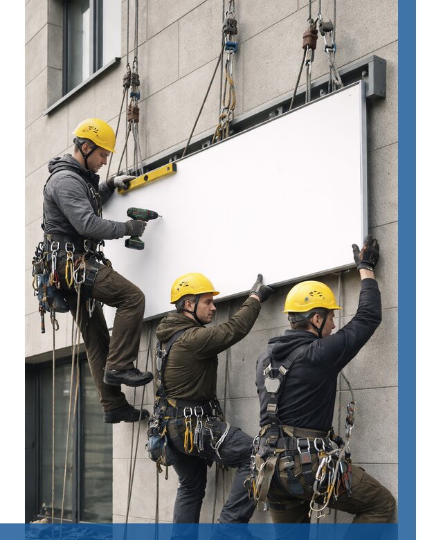 Монтаж рекламной вывески в Александрове от 8569 р. | ВЫСОТНИК-Лкн