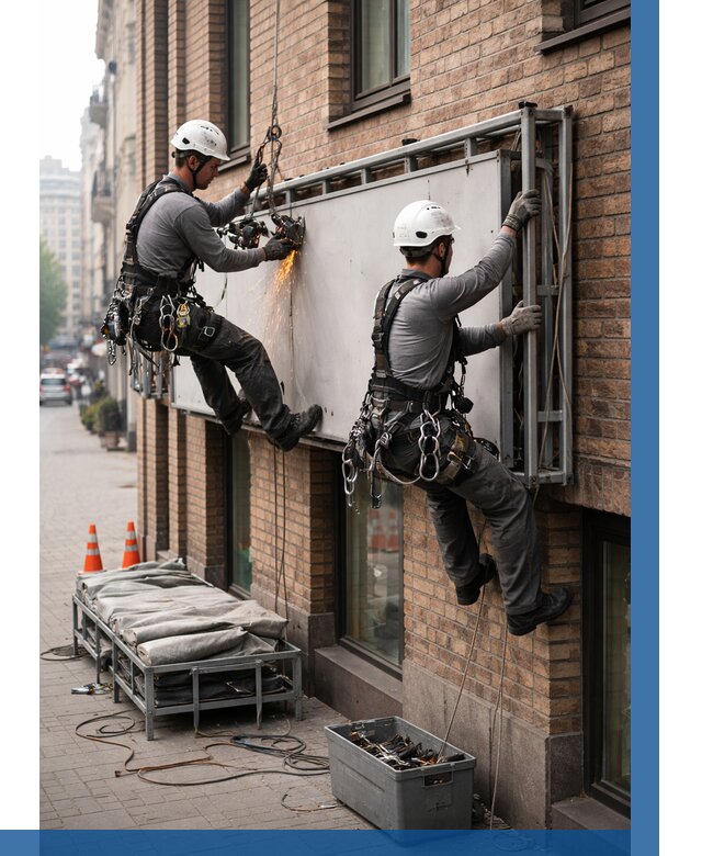 Демонтаж рекламной вывески в Александрове от 6962 р. | ВЫСОТНИК-Лкн