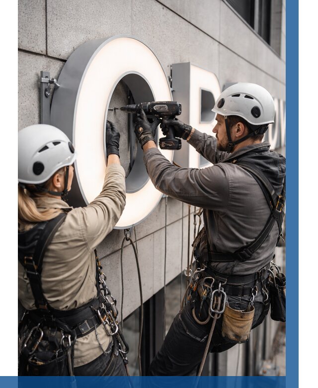 Монтаж световых букв в Александрове от 3213 р. под ключ ВЫСОТНИК-Лкн