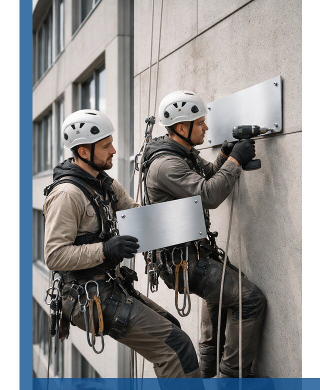 Монтаж табличек и указателей в Александрове для зданий и сооружений