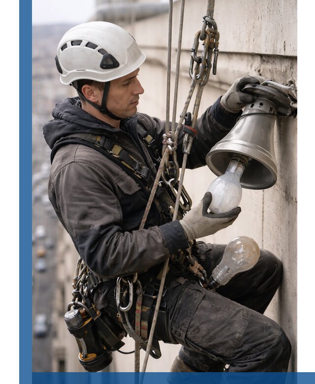 Замена ламп на высоте в Александрове профессионально и быстро