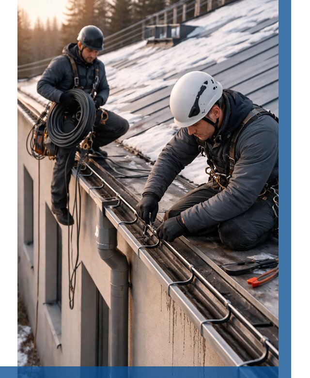 Монтаж греющего кабеля на кровле в Александрове от 482 р. | ВЫСОТНИК-Лкн