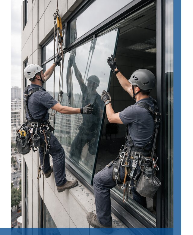 Замена стеклопакетов на высоте в Александрове от 5891 р. | ВЫСОТНИК-Лкн