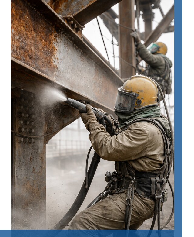 Пескоструйная очистка металлоконструкций в Александрове по 643 р.  ВЫСОТНИК-Лкн