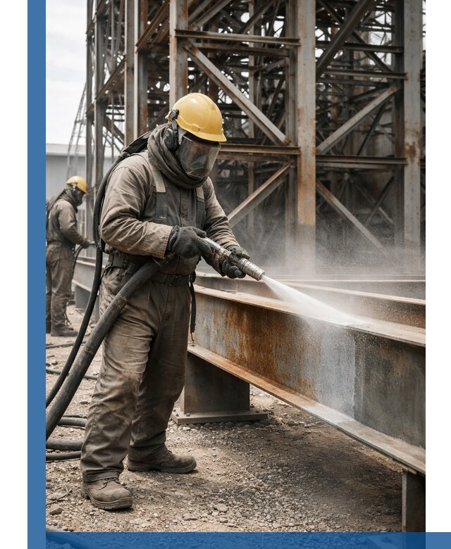 Пескоструйная очистка металлоконструкций в Александрове промышленная