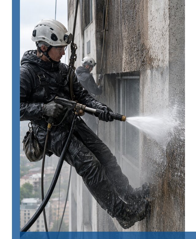 Гидроструйная очистка фасадов и конструкций в Александрове