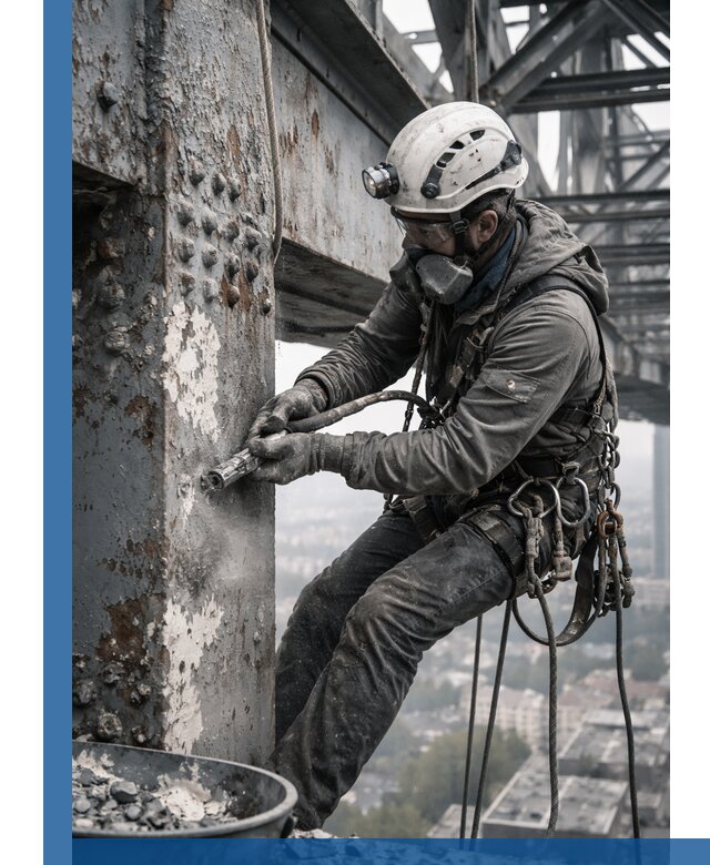 Удаление старой краски с металлических конструкций в Александрове