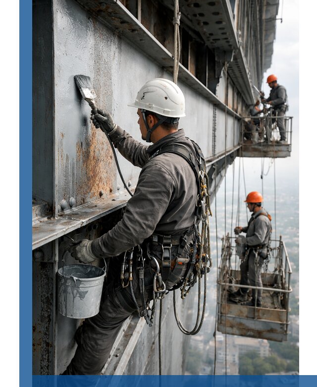 Покраска металлоконструкций на высоте в Александрове профессионально