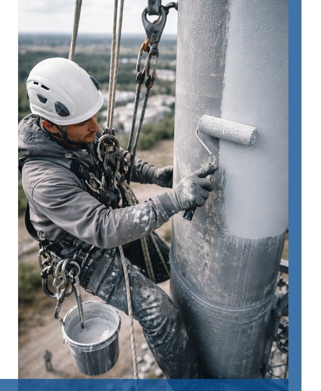 Покраска мачт связи под ключ в Александрове от 910 р. | ВЫСОТНИК-Лкн