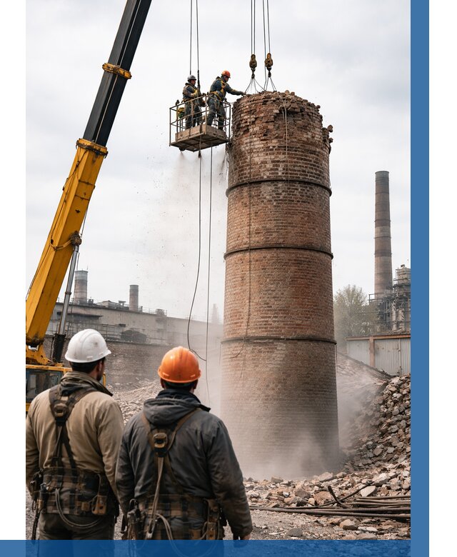 Демонтаж дымовой трубы в Александрове от 96399 р. | ВЫСОТНИК-Лкн, смета