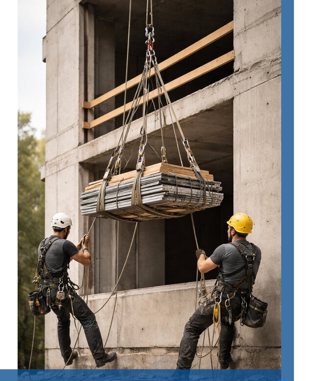 Подъем материала на этаж веревками в Александрове от 1607 р. | ВЫСОТНИК-Лкн