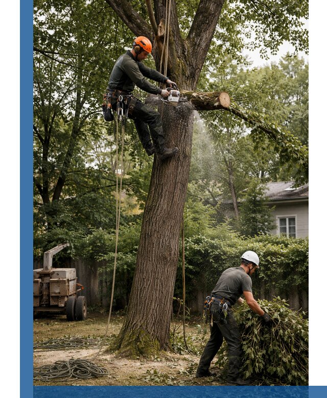 Кронирование деревьев в Александрове, безопасная высотная обрезка