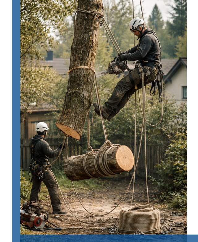 Валка деревьев частями в Александрове, безопасно и аккуратно