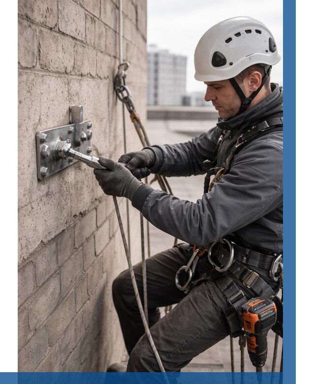 Установка анкерных точек в Александрове от 3749 р. | ВЫСОТНИК-Лкн