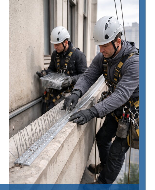 Установка шипов от птиц в Александрове от 910 р. | ВЫСОТНИК-Лкн